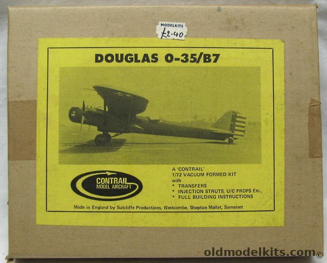Contrail 1/72 Douglas O-35 / B-7 - (O35 B7) plastic model kit